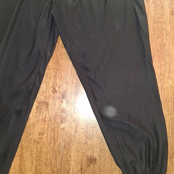ATM 100% Silk Jogger pants Black Lightweight Casual S - Picture 5 of 7